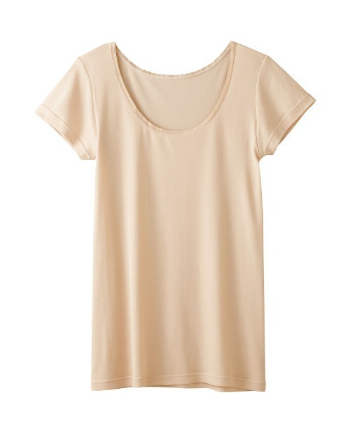 GUNZE（グンゼ）の「COOLMAGIC/クールマジック 汗取り付き2分袖 着る日焼け止め（インナーウェア/肌着・レディース・ブラック/ベージュ/ライラック/ベージュ系その他/サックスブルー/ベージュ系その他2・LARGE/X-LARGE/MEDIUM）」の3枚目の写真