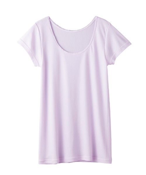 GUNZE（グンゼ）の「COOLMAGIC/クールマジック 汗取り付き2分袖 着る日焼け止め（インナーウェア/肌着・レディース・ブラック/ベージュ/ライラック/ベージュ系その他/サックスブルー/ベージュ系その他2・LARGE/X-LARGE/MEDIUM）」の6枚目の写真