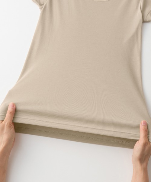 GUNZE（グンゼ）の「COOLMAGIC/クールマジック 汗取り付き2分袖 着る日焼け止め（インナーウェア/肌着・レディース・ブラック/ベージュ/ライラック/ベージュ系その他/サックスブルー/ベージュ系その他2・LARGE/X-LARGE/MEDIUM）」の22枚目の写真