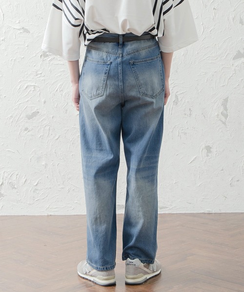 MinoriTY（マイノリティ）の「メンズハイウエストワイドシルエットデニム（デニムパンツ・メンズ・ブラック/インディゴブルー/ブルー・M/L）」の10枚目の写真