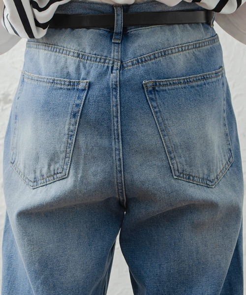 MinoriTY（マイノリティ）の「メンズハイウエストワイドシルエットデニム（デニムパンツ・メンズ・ブラック/インディゴブルー/ブルー・M/L）」の5枚目の写真