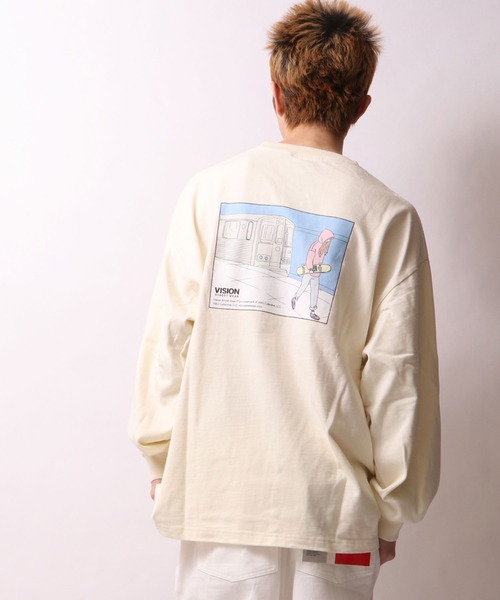 セール Vision Street Wear オリジナルイラスト ヘビーウエイトロングスリーブtシャツ Tシャツ カットソー Vision Street Wear ヴィジョンストリートウェア のファッション通販 Zozotown