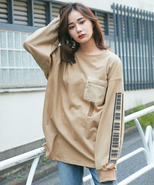 ꒰Barak꒱ロングフリンジ カットソー黒 長袖トップス バラク LサイズOK  