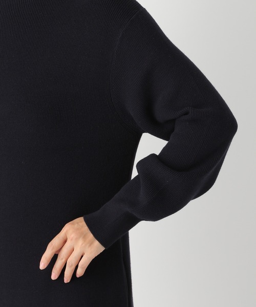 LEPSIM（レプシィム）の「12Gアゼボトルネックワンピース　895188（ワンピース・レディース・ネイビー/グレイッシュベージュ・MEDIUM/LARGE）」の6枚目の写真