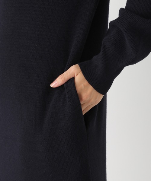 LEPSIM（レプシィム）の「12Gアゼボトルネックワンピース　895188（ワンピース・レディース・ネイビー/グレイッシュベージュ・MEDIUM/LARGE）」の3枚目の写真