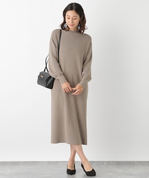 LEPSIM（レプシィム）の「12Gアゼボトルネックワンピース　895188（ワンピース・レディース・ネイビー/グレイッシュベージュ・MEDIUM/LARGE）」の10枚目の写真