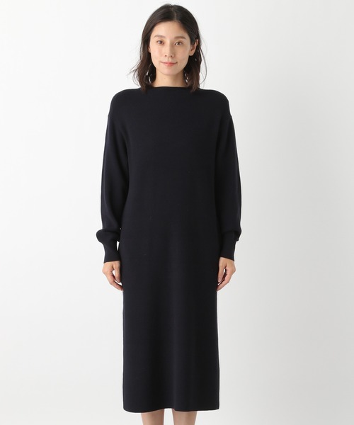 LEPSIM（レプシィム）の「12Gアゼボトルネックワンピース　895188（ワンピース・レディース・ネイビー/グレイッシュベージュ・MEDIUM/LARGE）」の8枚目の写真