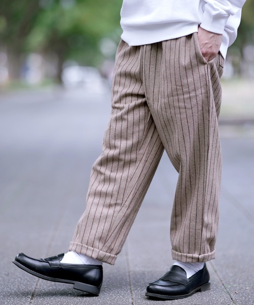 COOKMAN（クックマン）の「Cookman クックマン シェフパンツ イージーパンツ ウールミックス ストライプベージュ（その他パンツ・メンズ・ベージュ・SMALL/MEDIUM/LARGE）」の18枚目の写真