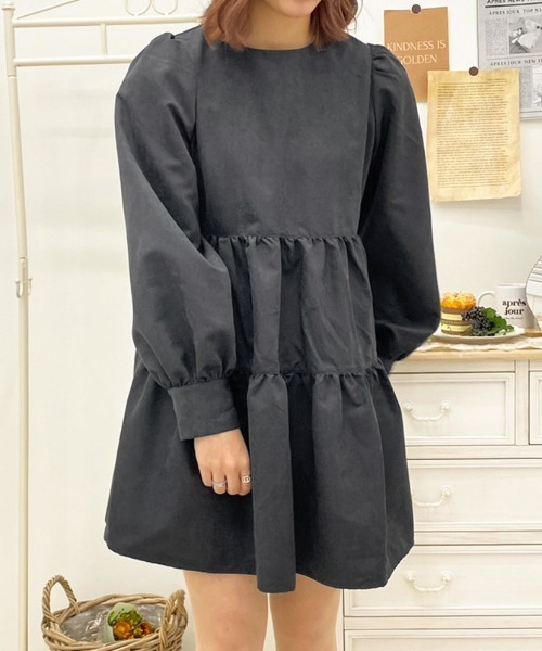 apres jour（アプレジュール）の「ピーチクロスティアードワンピース【ZOZOTOWN限定アイテム】（ワンピース・レディース・ブラック/ブラウン系その他/ライトベージュ・X-LARGE/フリー）」の2枚目の写真