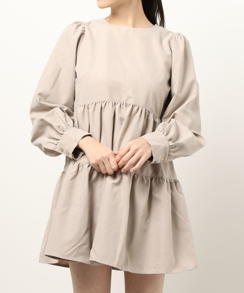 apres jour（アプレジュール）の「ピーチクロスティアードワンピース【ZOZOTOWN限定アイテム】（ワンピース・レディース・ブラック/ブラウン系その他/ライトベージュ・X-LARGE/フリー）」の10枚目の写真