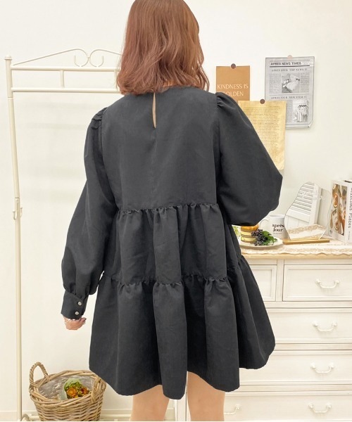 apres jour（アプレジュール）の「ピーチクロスティアードワンピース【ZOZOTOWN限定アイテム】（ワンピース・レディース・ブラック/ブラウン系その他/ライトベージュ・X-LARGE/フリー）」の14枚目の写真