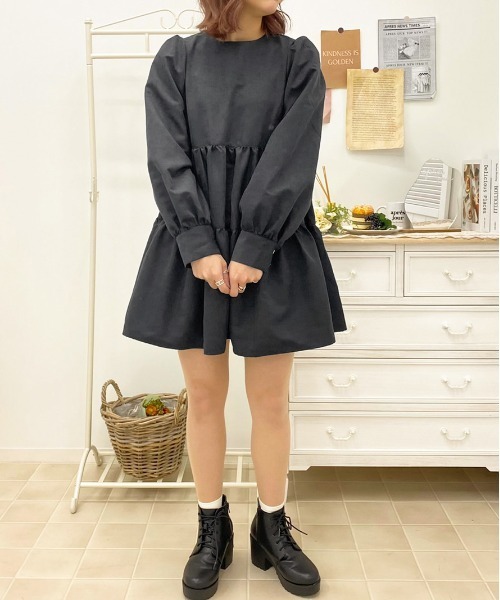 apres jour（アプレジュール）の「ピーチクロスティアードワンピース【ZOZOTOWN限定アイテム】（ワンピース・レディース・ブラック/ブラウン系その他/ライトベージュ・X-LARGE/フリー）」の16枚目の写真