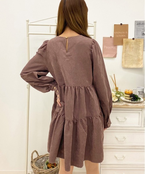 apres jour（アプレジュール）の「ピーチクロスティアードワンピース【ZOZOTOWN限定アイテム】（ワンピース・レディース・ブラック/ブラウン系その他/ライトベージュ・X-LARGE/フリー）」の19枚目の写真