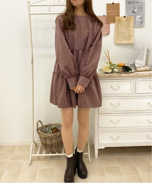 apres jour（アプレジュール）の「ピーチクロスティアードワンピース【ZOZOTOWN限定アイテム】（ワンピース・レディース・ブラック/ブラウン系その他/ライトベージュ・X-LARGE/フリー）」の20枚目の写真