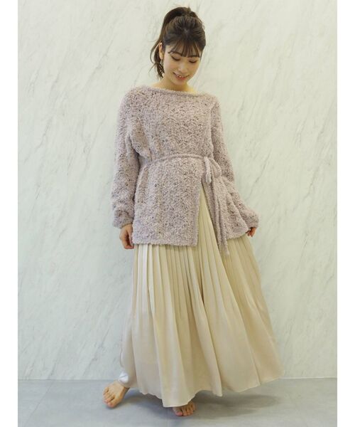 MERCURYDUO(マーキュリーデュオ)の「ラップ透かし編みシャギーニット(ニット/セーター・レディース・オフホワイト/ピンク/ミント・FREE)」の15枚目の写真