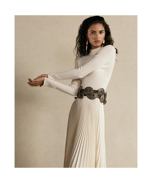 ロングスリーブ モックネック ドレス ワンピース Polo Ralph Lauren ポロラルフローレン のファッション通販 Zozotown