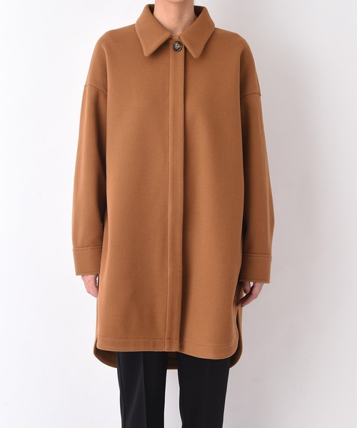 AKTE（アクテ）の「ステンカラーロングシャツジャケット（ステンカラー