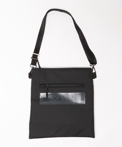 MAKAVELIC(マキャベリック)の「【62】【it】【MAKAVELIC】BOX-LOGO SHOULDER BAG(ショルダーバッグ・メンズ・ブラック/シルバー・FREE)」の2枚目の写真