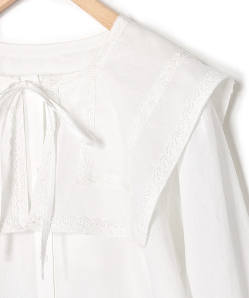 Alley by w closet(アリーバイダブルクローゼット)の「【Alley】レース使いブラウス(シャツ/ブラウス・レディース・オフホワイト・FREE)」の8枚目の写真
