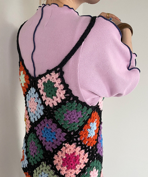 SANSeLF（サンセルフ）の「【SANSeLF】Se mellow rib tops sanwt7（ニット/セーター・レディース・ホワイト/パープル/ミント・FREE）」の12枚目の写真