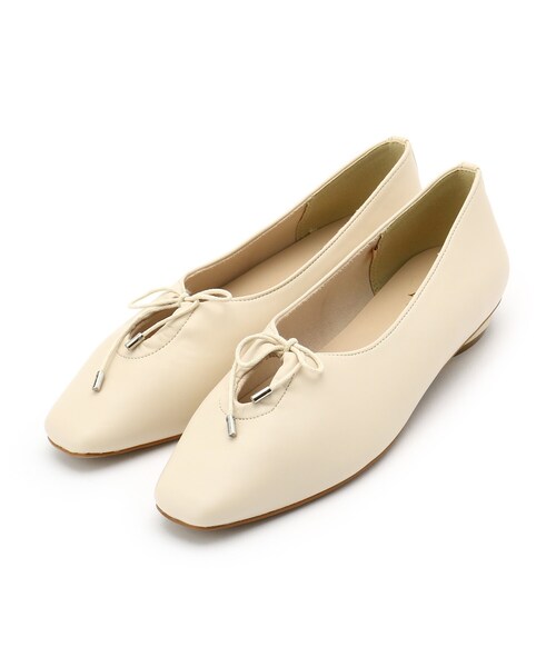 AG by aquagirl（エージーバイアクアガール）の「◆スクエアギャザーリボンフラットシューズ（その他シューズ・レディース・ブラック/ベージュ/オフホワイト・02/03）」の4枚目の写真