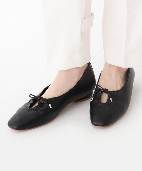 AG by aquagirl（エージーバイアクアガール）の「◆スクエアギャザーリボンフラットシューズ（その他シューズ・レディース・ブラック/ベージュ/オフホワイト・02/03）」の14枚目の写真