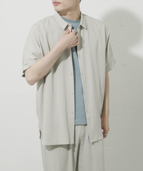 SENSE OF PLACE by URBAN RESEARCH（センスオブプレイスバイアーバンリサーチ）の「ドルマンスリーブシャツ(5分袖)（シャツ/ブラウス・メンズ・グリーン/ベージュ/モカ/ライトベージュ/ブラウン系その他/ライトブルー/ブラウン・MEDIUM/LARGE）」の5枚目の写真