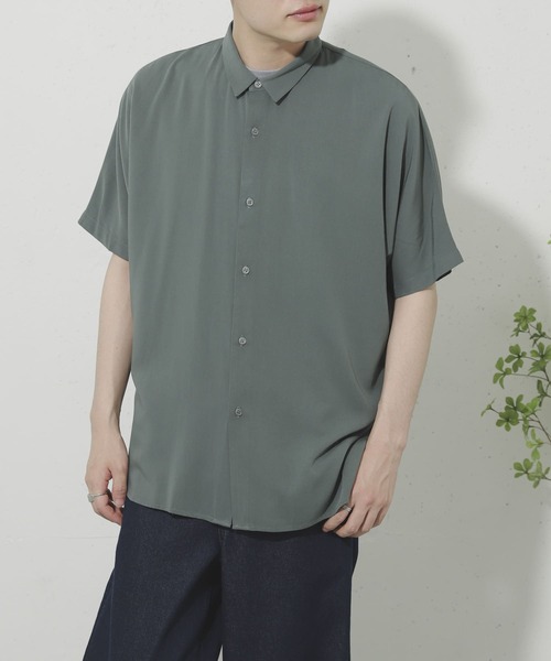 SENSE OF PLACE by URBAN RESEARCH（センスオブプレイスバイアーバンリサーチ）の「ドルマンスリーブシャツ(5分袖)（シャツ/ブラウス・メンズ・グリーン/ベージュ/モカ/ライトベージュ/ブラウン系その他/ライトブルー/ブラウン・MEDIUM/LARGE）」の6枚目の写真