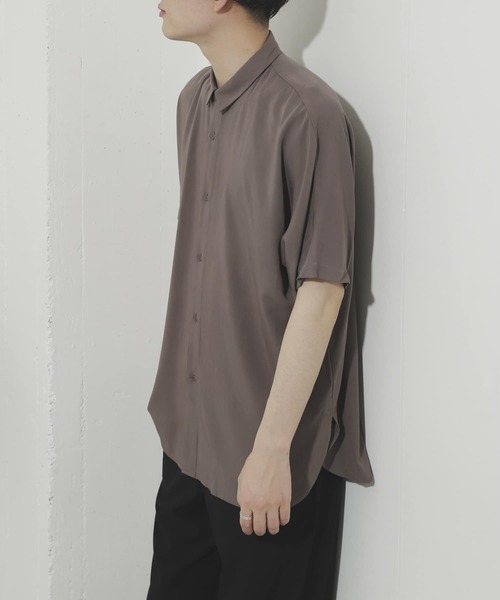 SENSE OF PLACE by URBAN RESEARCH（センスオブプレイスバイアーバンリサーチ）の「ドルマンスリーブシャツ(5分袖)（シャツ/ブラウス・メンズ・グリーン/ベージュ/モカ/ライトベージュ/ブラウン系その他/ライトブルー/ブラウン・MEDIUM/LARGE）」の3枚目の写真