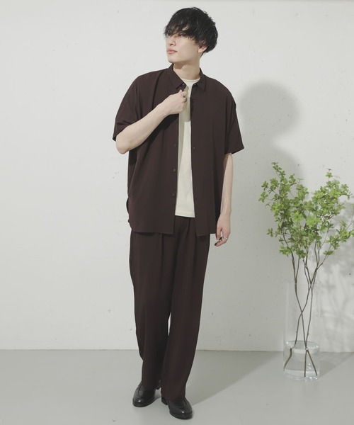 SENSE OF PLACE by URBAN RESEARCH（センスオブプレイスバイアーバンリサーチ）の「ドルマンスリーブシャツ(5分袖)（シャツ/ブラウス・メンズ・グリーン/ベージュ/モカ/ライトベージュ/ブラウン系その他/ライトブルー/ブラウン・MEDIUM/LARGE）」の11枚目の写真