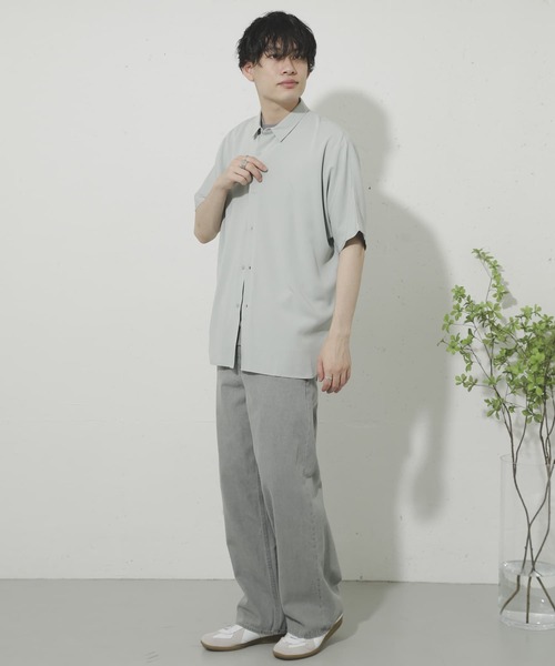 SENSE OF PLACE by URBAN RESEARCH（センスオブプレイスバイアーバンリサーチ）の「ドルマンスリーブシャツ(5分袖)（シャツ/ブラウス・メンズ・グリーン/ベージュ/モカ/ライトベージュ/ブラウン系その他/ライトブルー/ブラウン・MEDIUM/LARGE）」の16枚目の写真