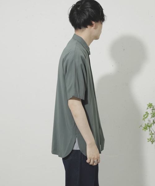 SENSE OF PLACE by URBAN RESEARCH（センスオブプレイスバイアーバンリサーチ）の「ドルマンスリーブシャツ(5分袖)（シャツ/ブラウス・メンズ・グリーン/ベージュ/モカ/ライトベージュ/ブラウン系その他/ライトブルー/ブラウン・MEDIUM/LARGE）」の17枚目の写真