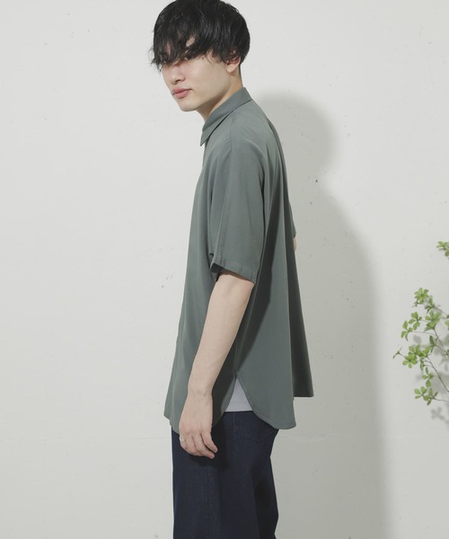 SENSE OF PLACE by URBAN RESEARCH（センスオブプレイスバイアーバンリサーチ）の「ドルマンスリーブシャツ(5分袖)（シャツ/ブラウス・メンズ・グリーン/ベージュ/モカ/ライトベージュ/ブラウン系その他/ライトブルー/ブラウン・MEDIUM/LARGE）」の18枚目の写真