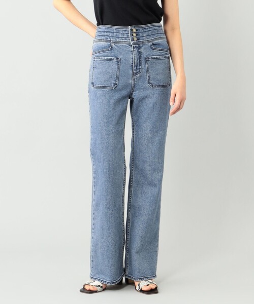 Diagram（ダイアグラム）の「フレアデニムパンツ（デニムパンツ・レディース・サックスブルー/インディゴブルー・36/34/38）」の3枚目の写真