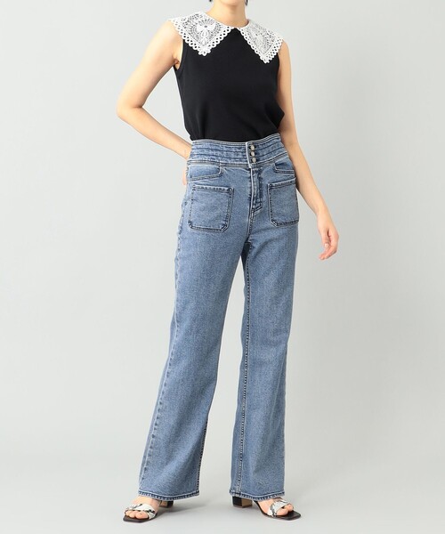 Diagram（ダイアグラム）の「フレアデニムパンツ（デニムパンツ・レディース・サックスブルー/インディゴブルー・36/34/38）」の8枚目の写真