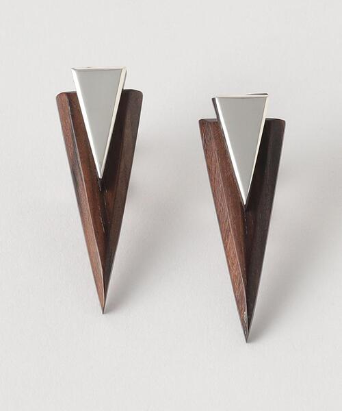 別注＜Haute Joaillerie AKIO MORI（オート ジュエラー アキオ モリ）＞ 黒檀 SV イヤリング