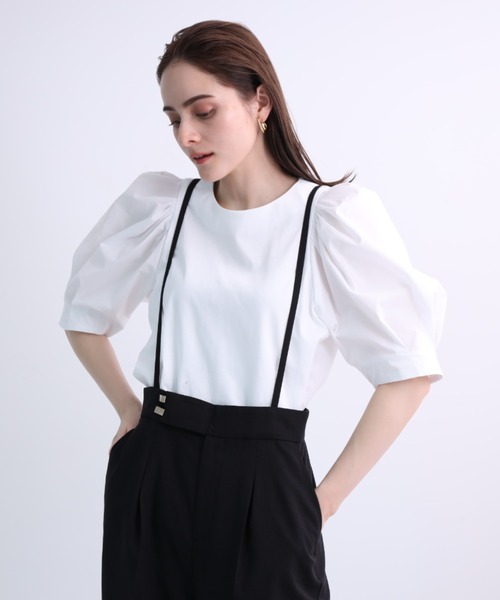 【1度着用のみ美品】 カデュネ 袖コンシャスカットソー シャツ ブラウス CADUNE（カデュネ）の「袖コンシャスカットソー（Tシャツ