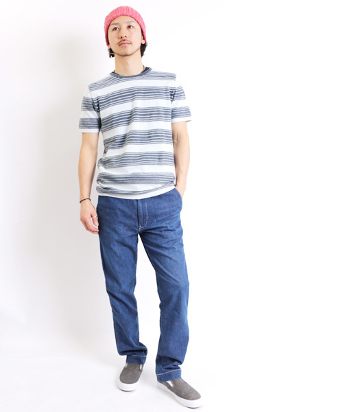 Denime（ドゥニーム）の「【SUFFE】KNIT BORDER SHORT-SLEEVE TEE/スッフェ　半袖ニットボーダーTシャツ（Tシャツ/カットソー・メンズ・ホワイト/ネイビー・MEDIUM/LARGE）」の15枚目の写真