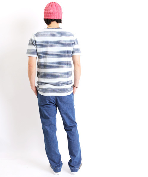 Denime（ドゥニーム）の「【SUFFE】KNIT BORDER SHORT-SLEEVE TEE/スッフェ　半袖ニットボーダーTシャツ（Tシャツ/カットソー・メンズ・ホワイト/ネイビー・MEDIUM/LARGE）」の17枚目の写真