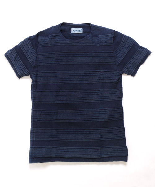 Denime（ドゥニーム）の「【SUFFE】KNIT BORDER SHORT-SLEEVE TEE/スッフェ　半袖ニットボーダーTシャツ（Tシャツ/カットソー・メンズ・ホワイト/ネイビー・MEDIUM/LARGE）」の22枚目の写真
