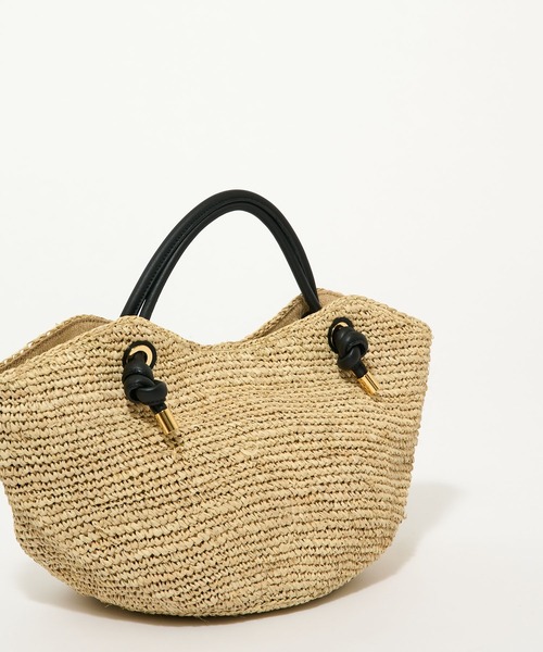 VIOLAd'ORO（ヴィオラドーロ）の「【VIOLAd'ORO】ラフィアトートバッグ（トートバッグ・レディース・ベージュ・FREE）」の6枚目の写真