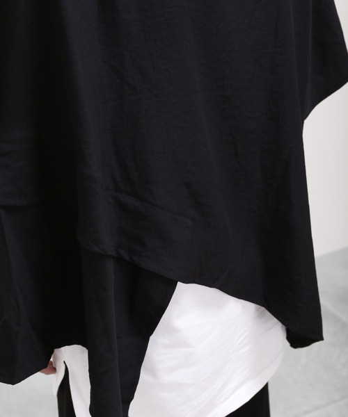 Tシャツ 半袖 ポンチョ風 グレー×ブラック 000000019526-01-l.jpg?t=