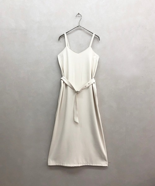【新品タグ付き】&g'aime シアーシャツレイヤードワンピース キャミワンピ &g'aime（アンジェム）の「【&g'aime】シアーシャツレイヤード