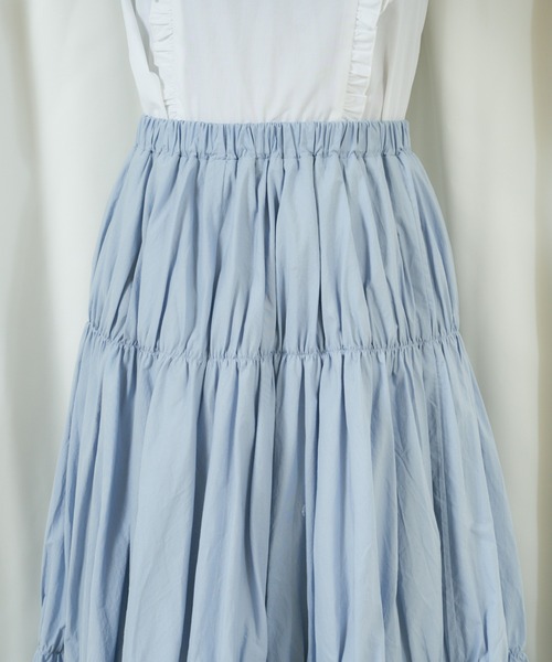 MIIA（ミーア）の「ギャザーティアードスカート（スカート・レディース・ピンク/その他/ブルー・FREE）」の8枚目の写真