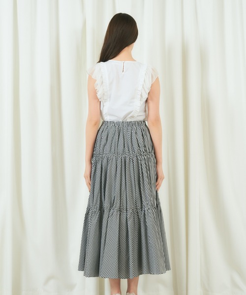 MIIA（ミーア）の「ギャザーティアードスカート（スカート・レディース・ピンク/その他/ブルー・FREE）」の11枚目の写真