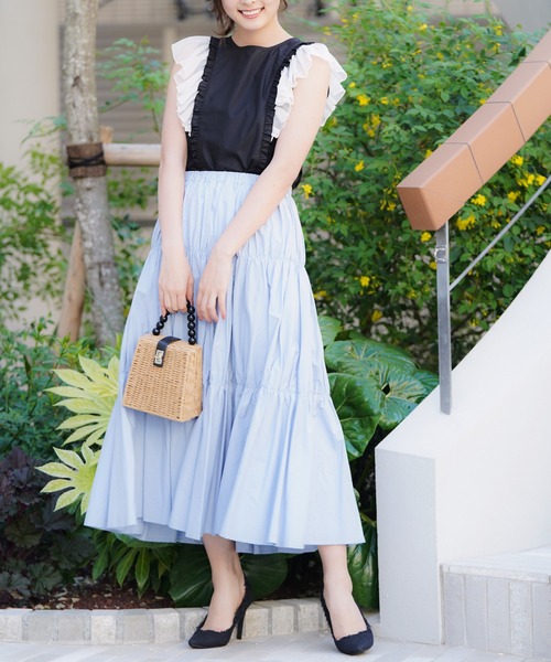 MIIA（ミーア）の「ギャザーティアードスカート（スカート・レディース・ピンク/その他/ブルー・FREE）」の17枚目の写真