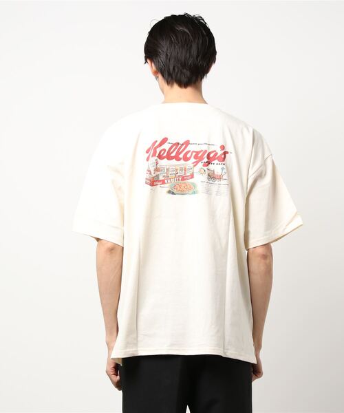 Right-on（ライトオン）の「「Vintage Kelloggs」プリントTシャツ（Tシャツ/カットソー・メンズ・ブラック/オフホワイト/グリーン・M/L/XL）」の7枚目の写真