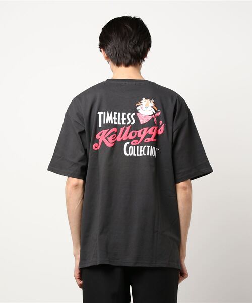 Right-on（ライトオン）の「「Vintage Kelloggs」プリントTシャツ（Tシャツ/カットソー・メンズ・ブラック/オフホワイト/グリーン・M/L/XL）」の5枚目の写真