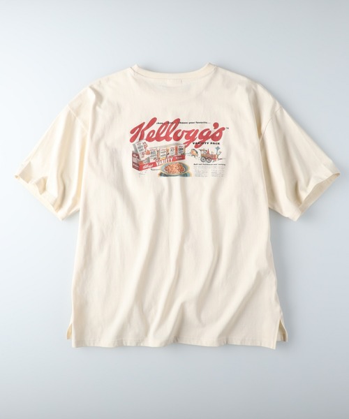 Right-on（ライトオン）の「「Vintage Kelloggs」プリントTシャツ（Tシャツ/カットソー・メンズ・ブラック/オフホワイト/グリーン・M/L/XL）」の13枚目の写真