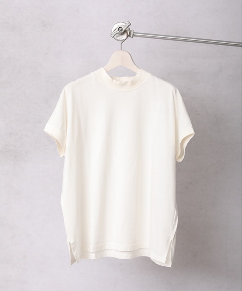 ap retro(アプレトロ)の「バックロゴモックネックフレンチスリーブTEE【ZOZO限定アイテム】(Tシャツ/カットソー・レディース・チャコールグレー/ライトブルー/ブラック/ベージュ/カーキ/アイボリー/ブルーグリーン/ライトベージュ・FREE)」の18枚目の写真